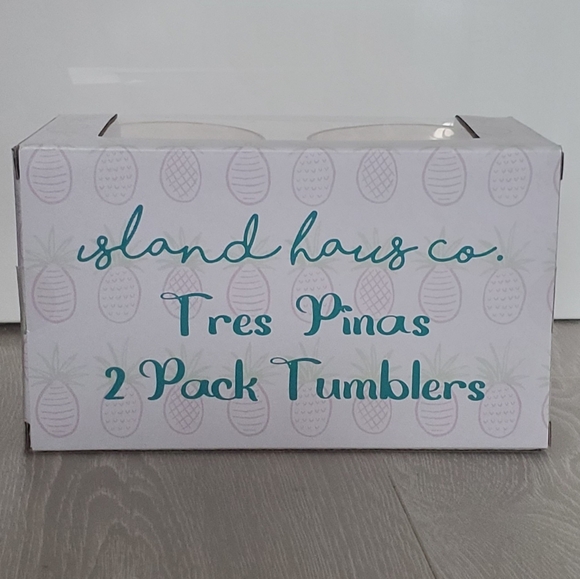 Island House Co. 2 Pack Tumbler Set | Pineapples - Picture 4 of 4